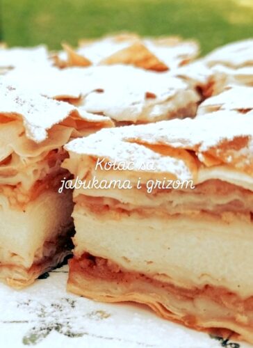 Kolač sa jabukama i grizom
