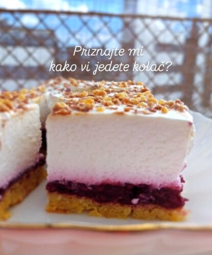 Kolač sa maskarponeom i borovnicama